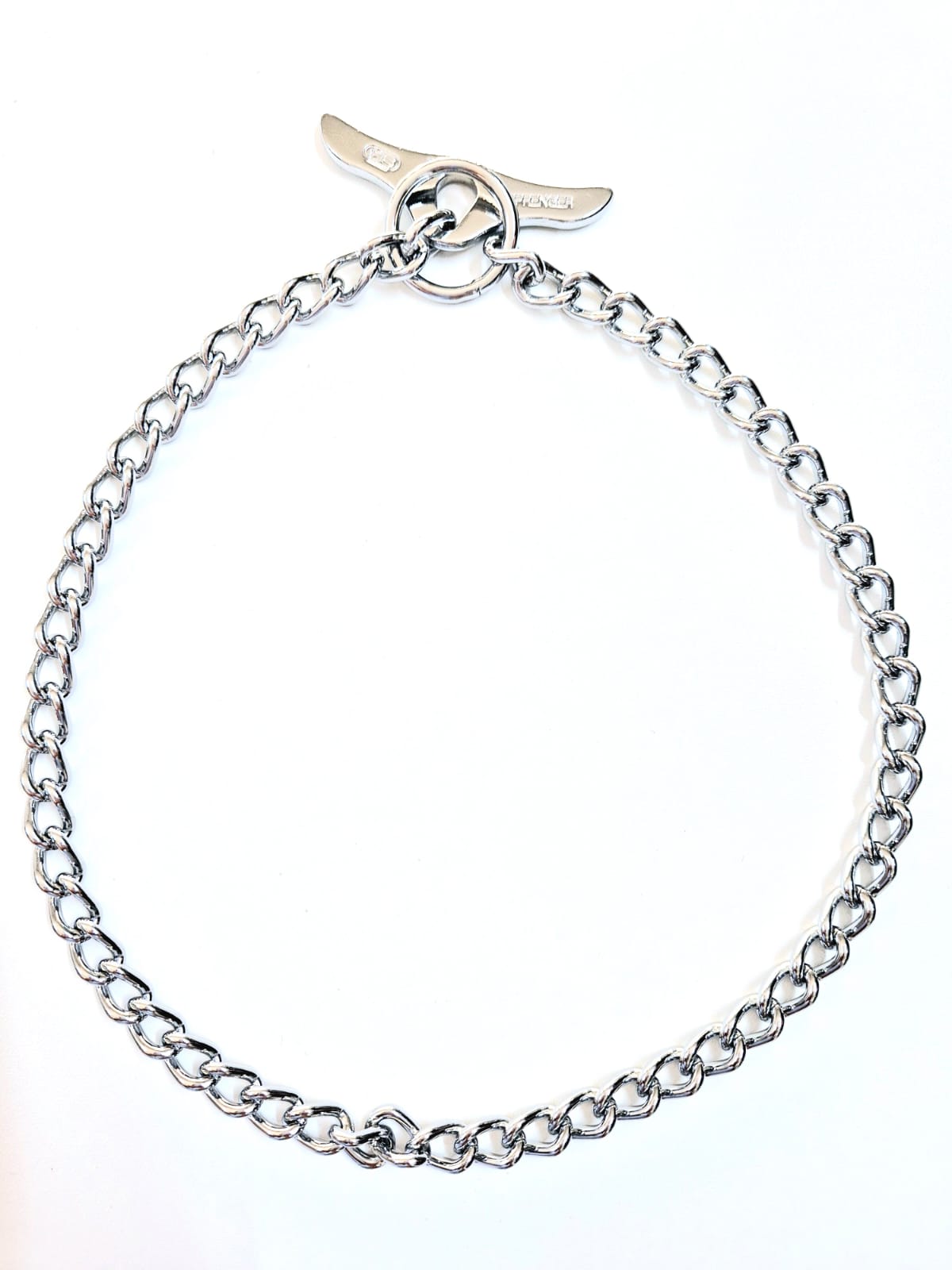 Collar de Castigo para Perros de Eslabón de Cadena Redondo (Acero Cromado) - 2,5 mm